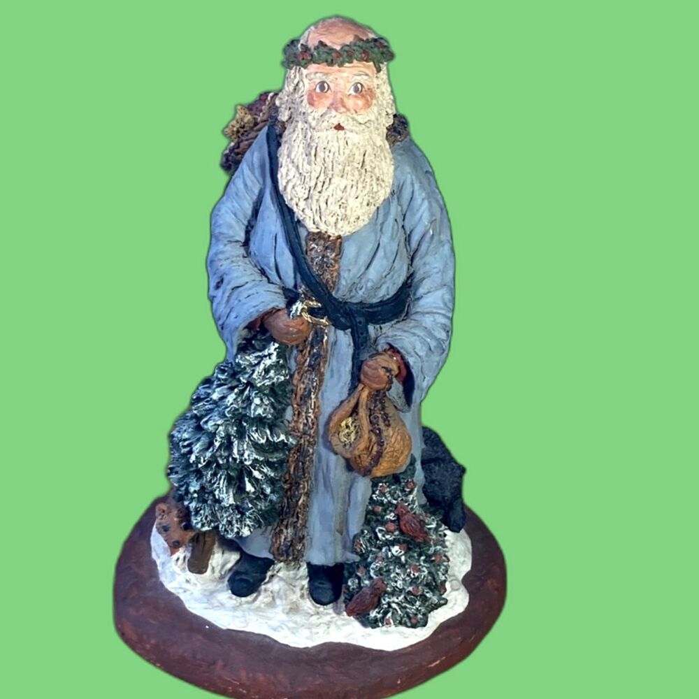 June McKenna Santa 10" St Nicholas Blue 1985 Figurine 1207/4000 Signed